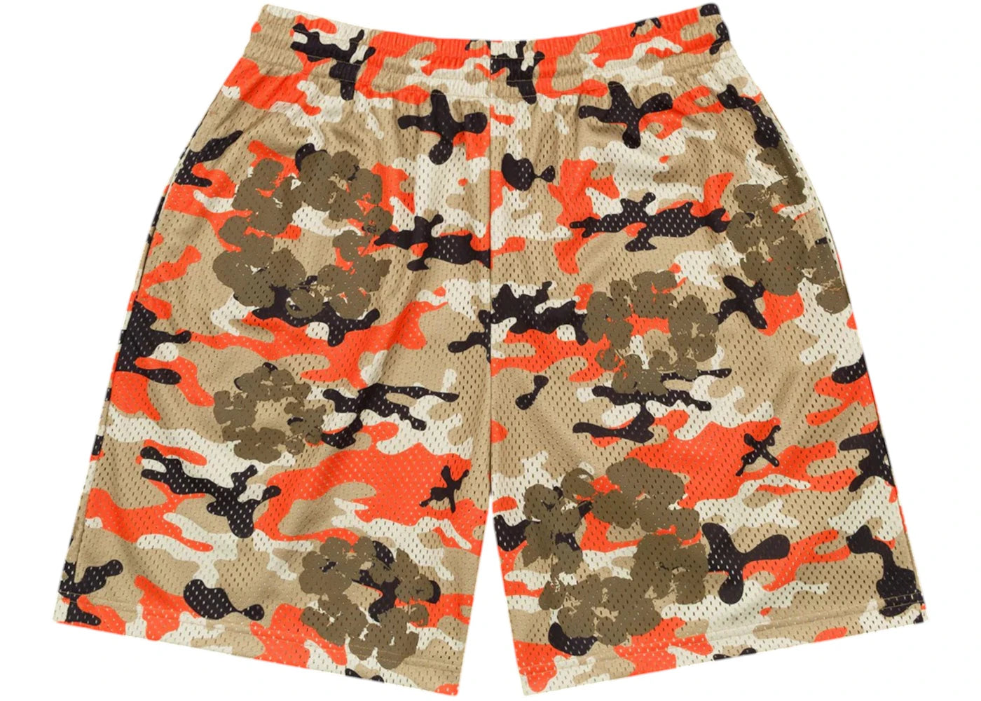 Denim Tears Camo Cotton Wreath Mesh Shorts Brown