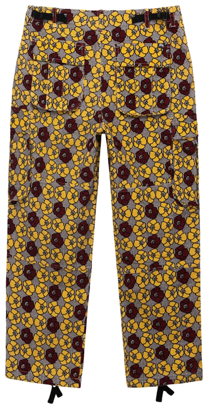 Stussy x Denim Tears Cord Cargo Pant Houndstooth Floral Print