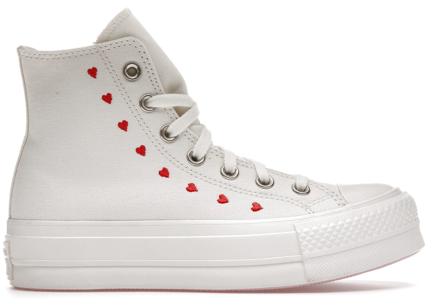 Converse Chuck Taylor All Star Lift Hi White Red (Women's)