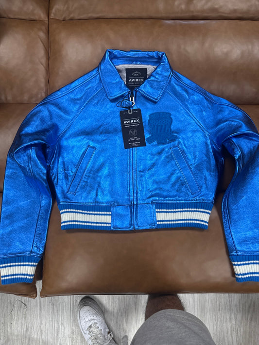 Avirex Women’s Cropped Icon Limited Jacket Electric Blue