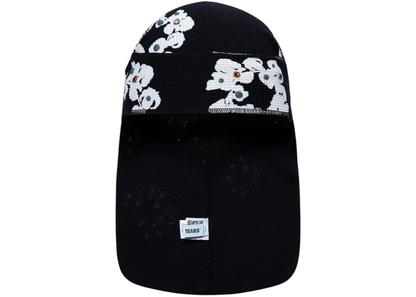 Denim Tears Rhinestone Cotton Wreath Durag Black