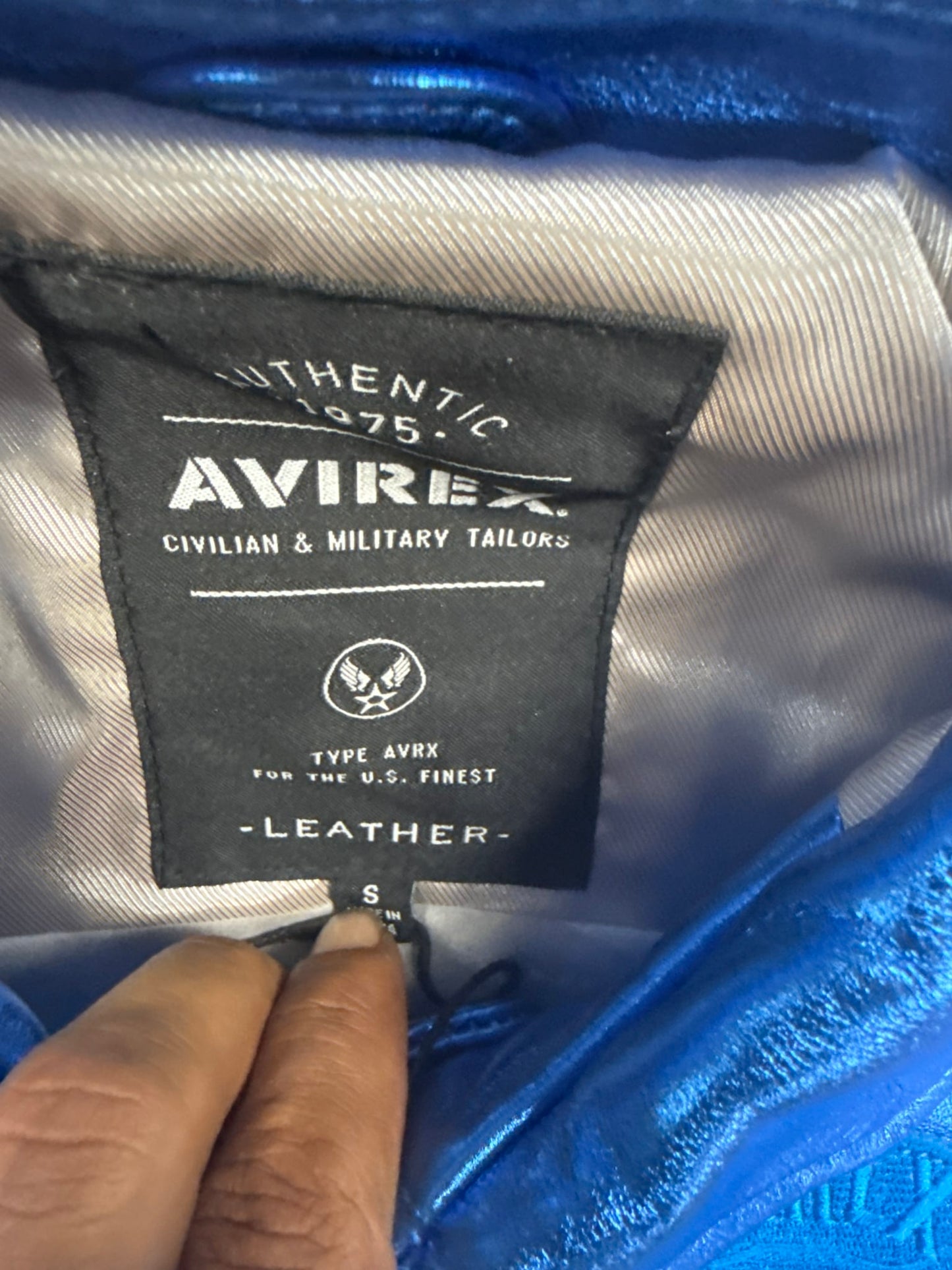Avirex Women’s Cropped Icon Limited Jacket Electric Blue
