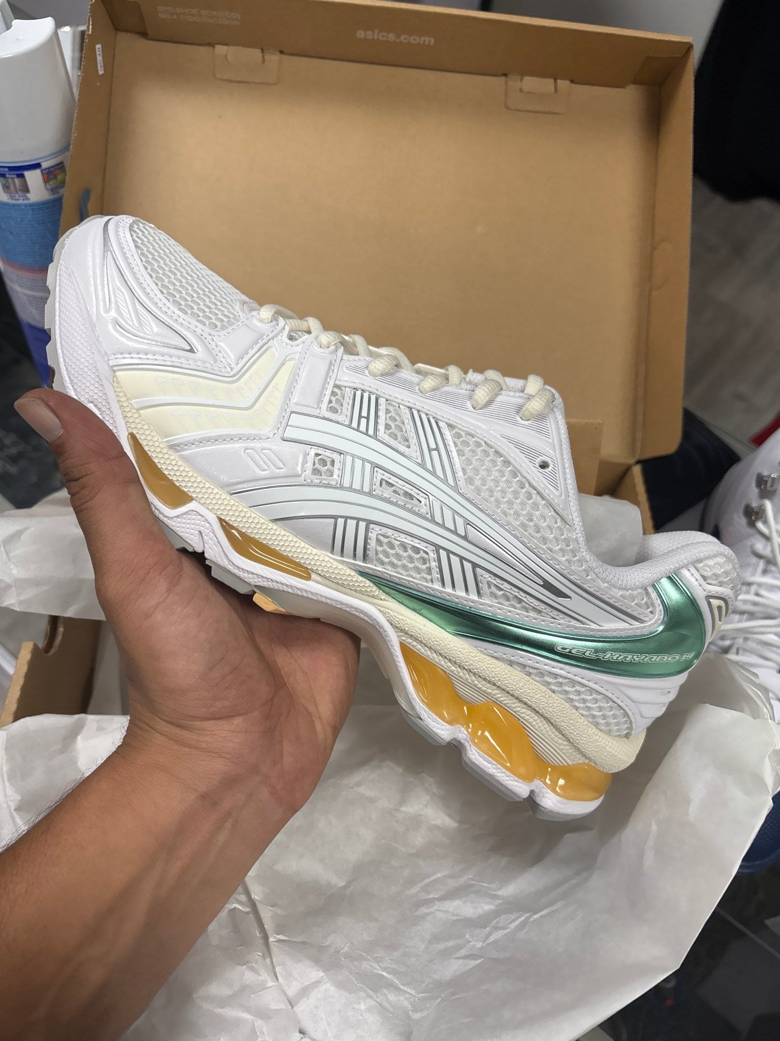 Gel Kayano 14 'White Green Cream'