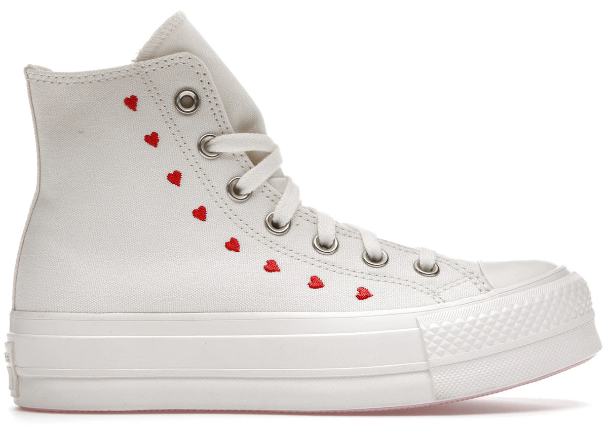 Converse Chuck Taylor All Star Lift Hi White Red (Women's)