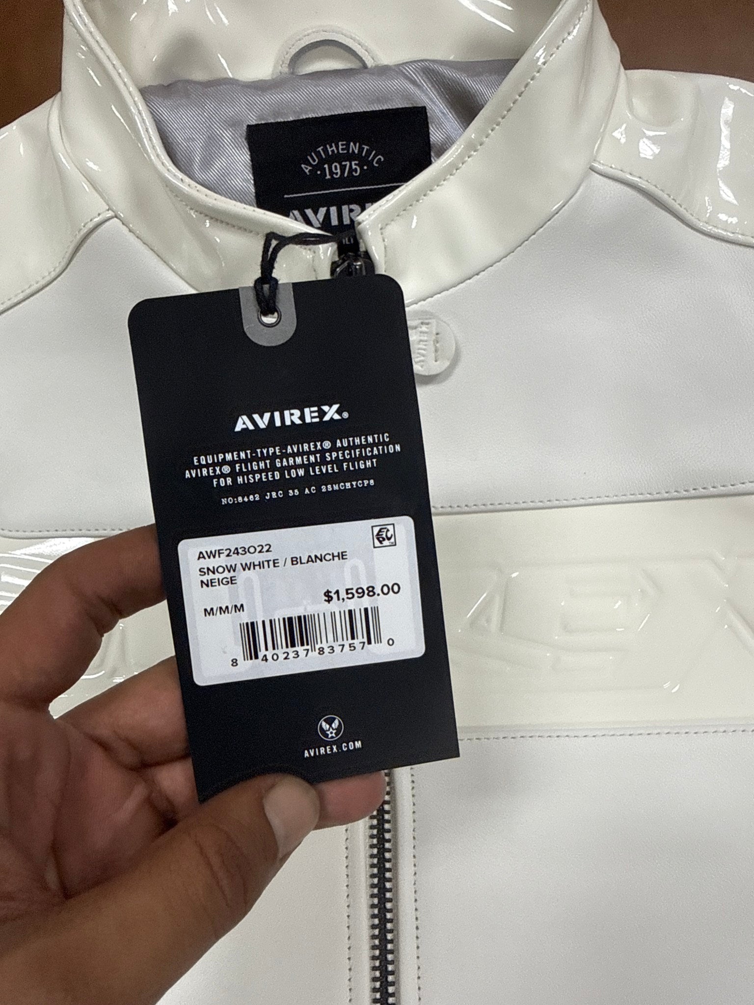 Avirex Women’s Cropped Icon Limited Leather Jacket