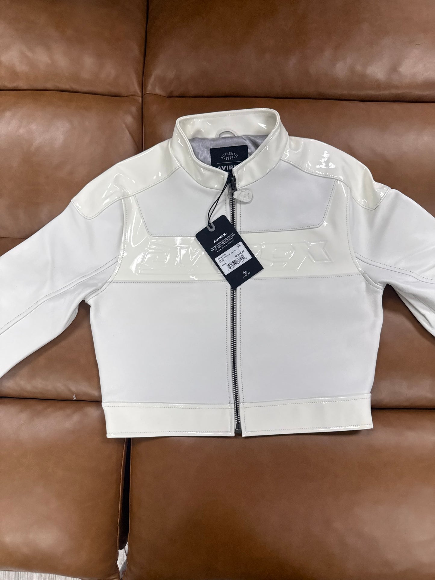 Avirex Women’s Cropped Icon Limited Leather Jacket