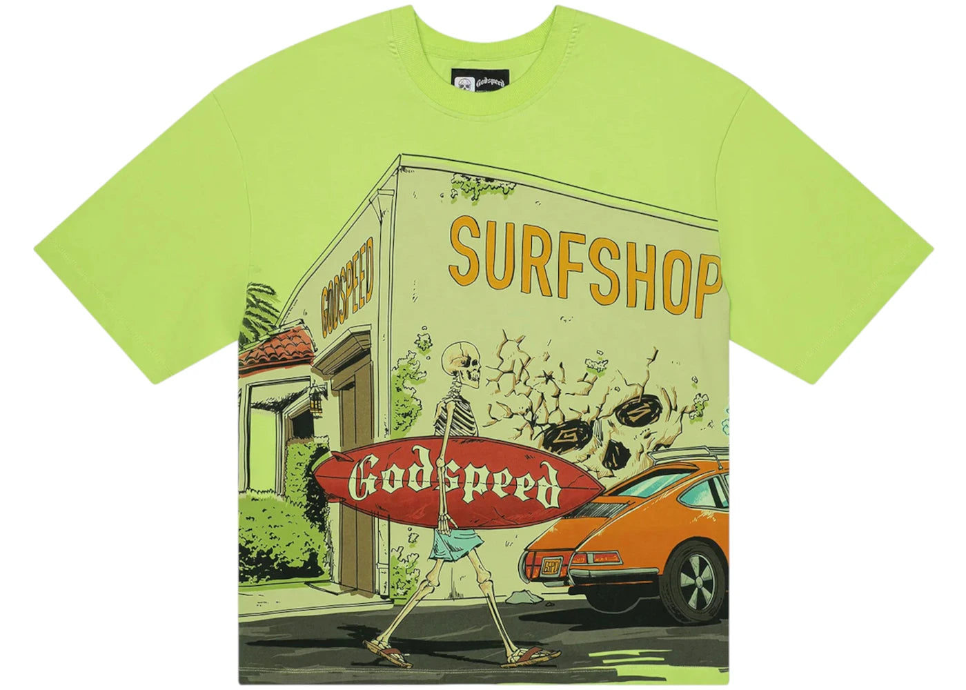 Godspeed GS Surf Shop T-shirt Lime