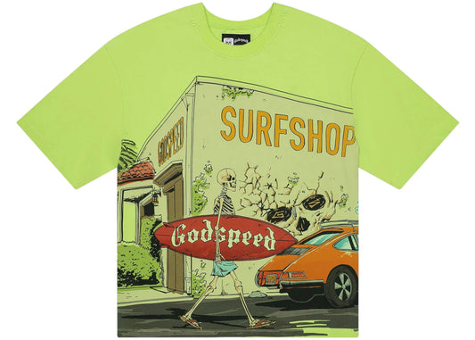 Godspeed GS Surf Shop T-shirt Lime