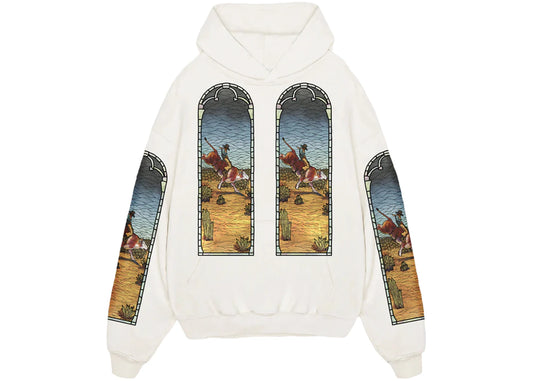 Who Decides War x EST Gee Stained Glass Hoodie Cream