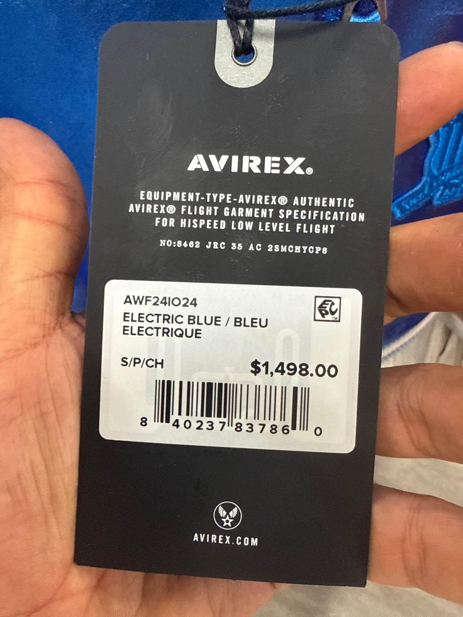 Avirex Women’s Cropped Icon Limited Jacket Electric Blue
