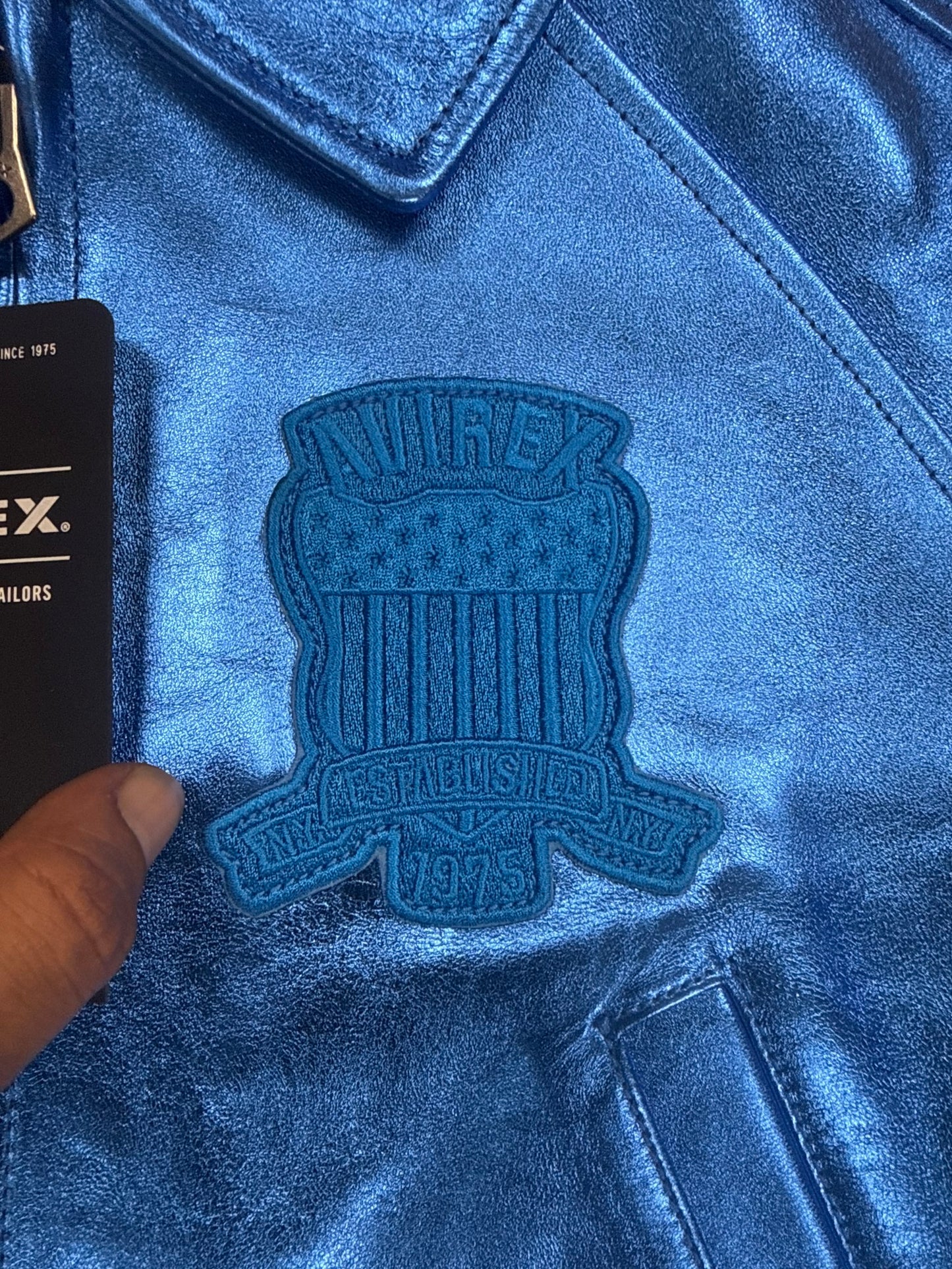 Avirex Women’s Cropped Icon Limited Jacket Electric Blue